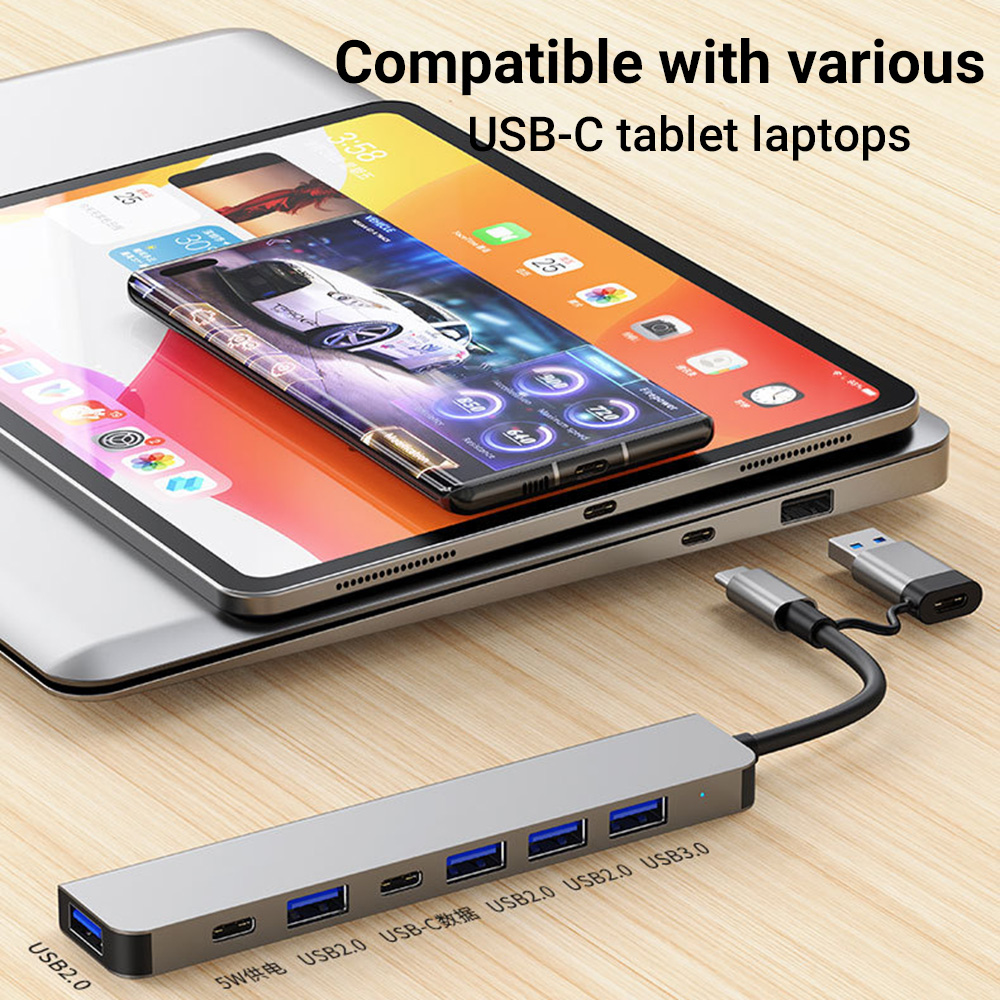 Laptop Accessories That You Need - ฮับเชื่อมต่อ USB-C และ USB แบบ 7-in-1