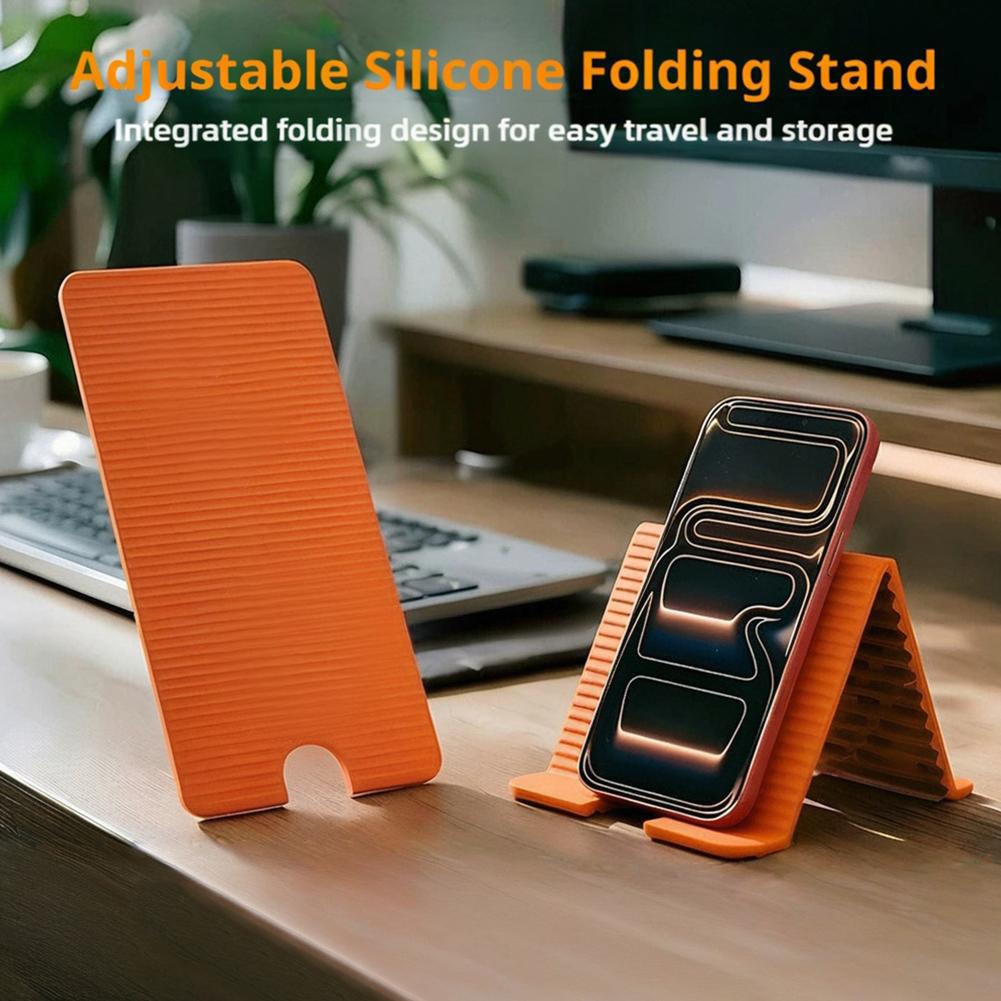 Laptop Stand Portable - ที่วางโทรศัพท์ซิลิโคนแบบพับได้สำหรับไอโฟน ไอแพดแล็ปท็อปแท็บเล็ตแบบพกพาปรับได้หลายมุมขาตั้งเดสก์ท็อปโฮมออฟฟิศ