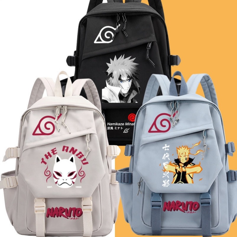 Laptop Accessories To Gift - นารูโตะ ซาสึเกะ คาคาชิอะนิเมะกระเป๋าเป้สะพายหลังสำหรับชายหญิงนักเรียนการ์ตูนกระเป๋าแล็ปท็อปกระเป๋าเดินทางกลางแจ้งกระเป๋านักเรียนของขวัญ