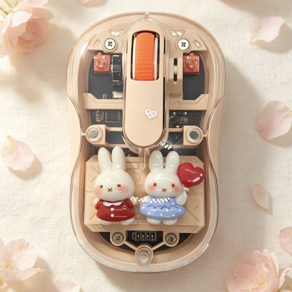 Laptop Accessories Diy - เมาส์ไร้สายใสลายการ์ตูนมิฟฟี่น่ารัก ดีไซน์แฟชั่น เงียบ เหมาะสำหรับใช้งานในสำนักงาน สำหรับสาวๆ ดีไซน์สวยงาม