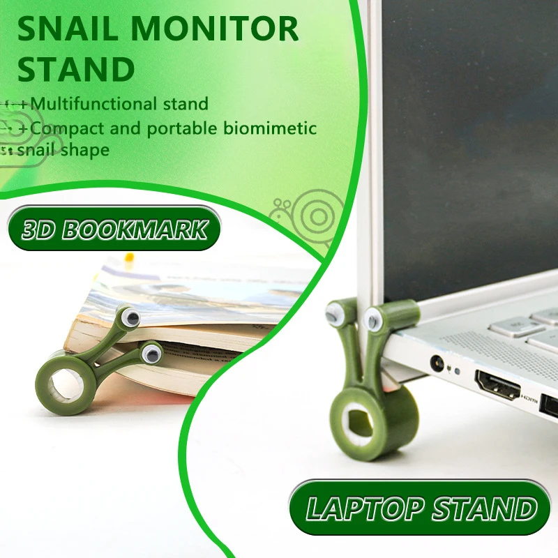 Laptop Stand Portable - 2PCS ชั้นวางของอเนกประสงค์, ขาตั้งจอแบบ Snail Style, ขาตั้งแล็ปท็อป,