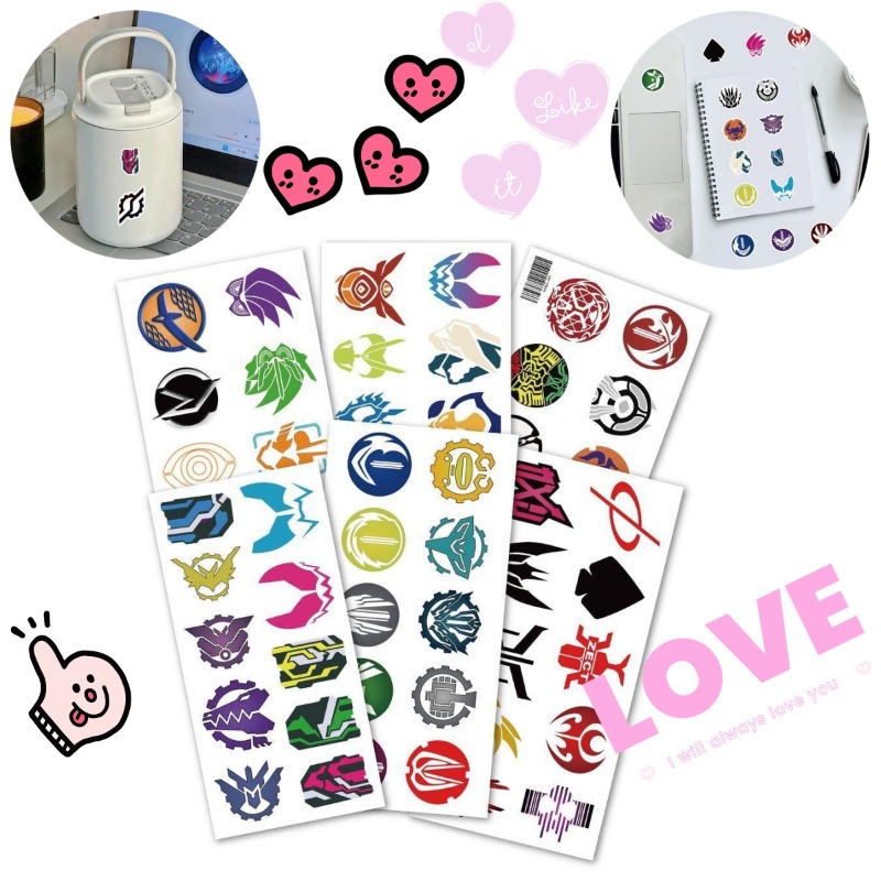 Laptop Accessories Aesthetic - 60 แผ่นสติกเกอร์โลโก้คาเมนไรเดอร์สติ๊กเกอร์สร้างสรรค์กันน้ำสำหรับแล็ปท็อปโทรศัพท์กระเป๋าเดินทางสมุดภาพสมุดบันทึกตกแต่ง