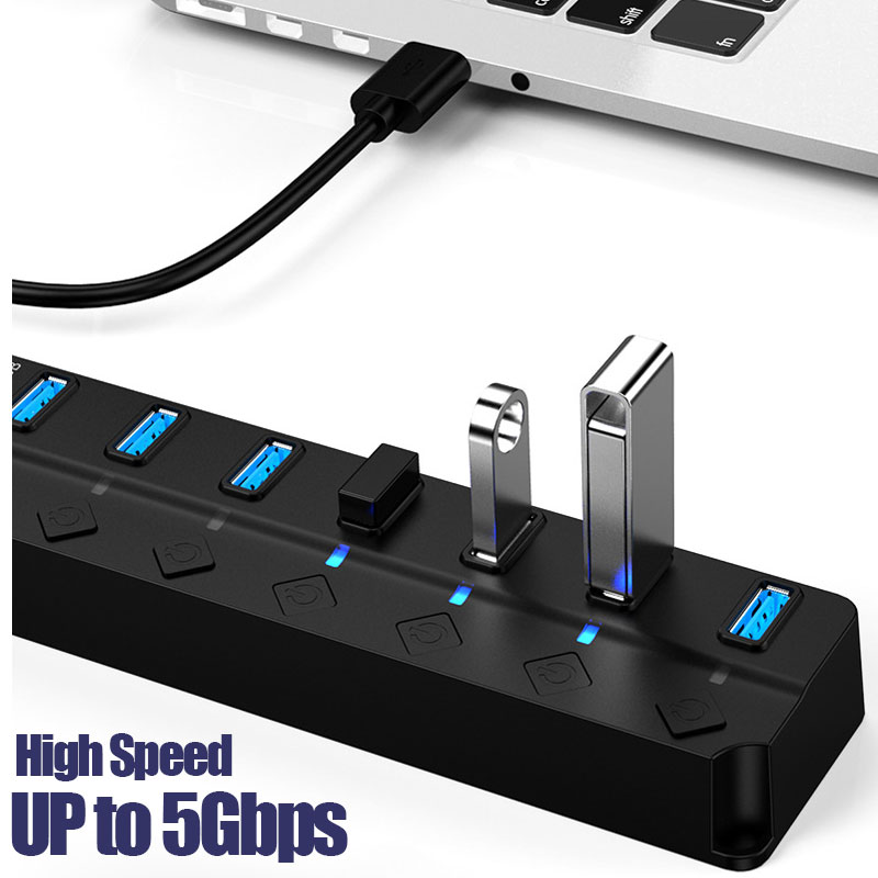 ฮับ USB 3.0 7 in 1 ตัวแยก USB  - Laptop Accessories Hub บทวิจารณ์และราคา