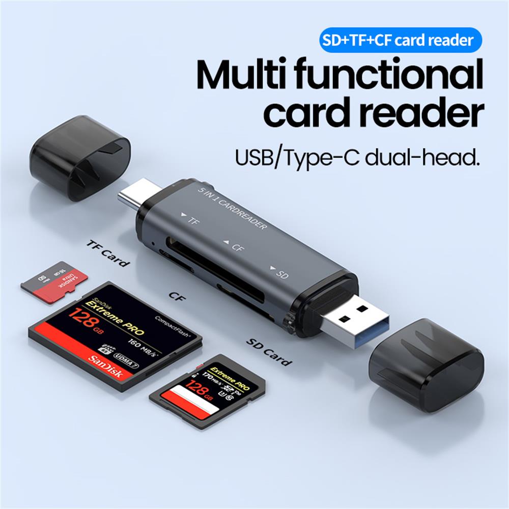 5 IN 1 USB Card Reader ประเภท  - Laptop Accessories And Gadgets บทวิจารณ์และราคา