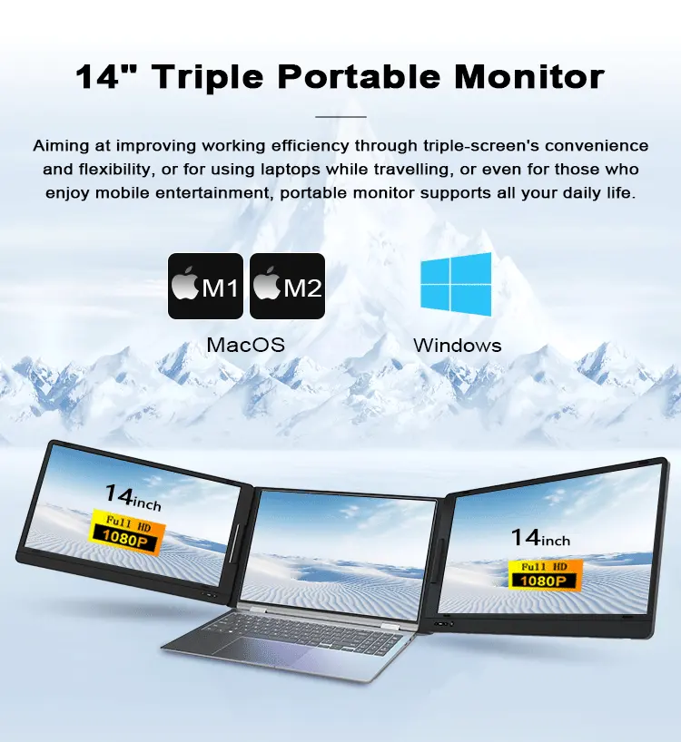 จอภาพพกพาแบบสามจอสำหรับแล็ปท็อ - Laptop Stand Portable บทวิจารณ์และราคา