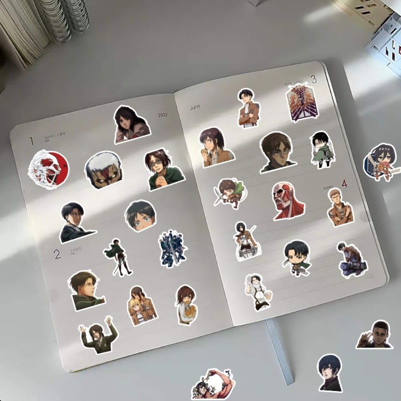 60 ชิ้นสติกเกอร์อนิเมะ Attack  - Laptop Accessories Aesthetic บทวิจารณ์และราคา