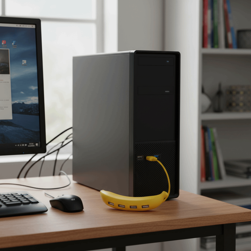 ดีไซน์พกพา ฮับ USB รูปทรงกล้วย - Laptop Accessories Hub บทวิจารณ์และราคา