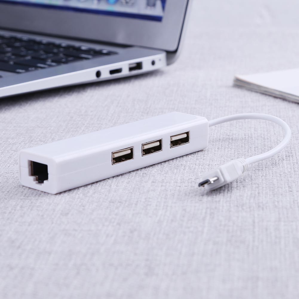OTG 3พอร์ต USB ฮับ2.0 10/100MB - Laptop Accessories Hub บทวิจารณ์และราคา