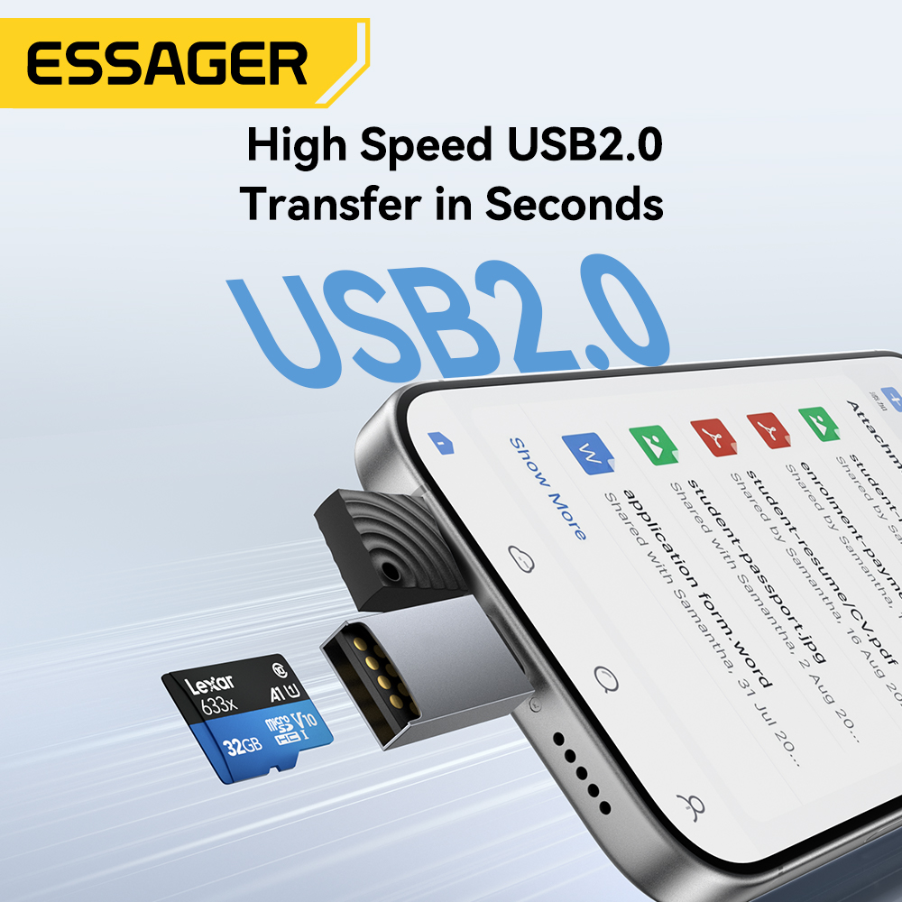 Essager 2 in 1 TF SD Card Read - Laptop Accessories And Gadgets บทวิจารณ์และราคา