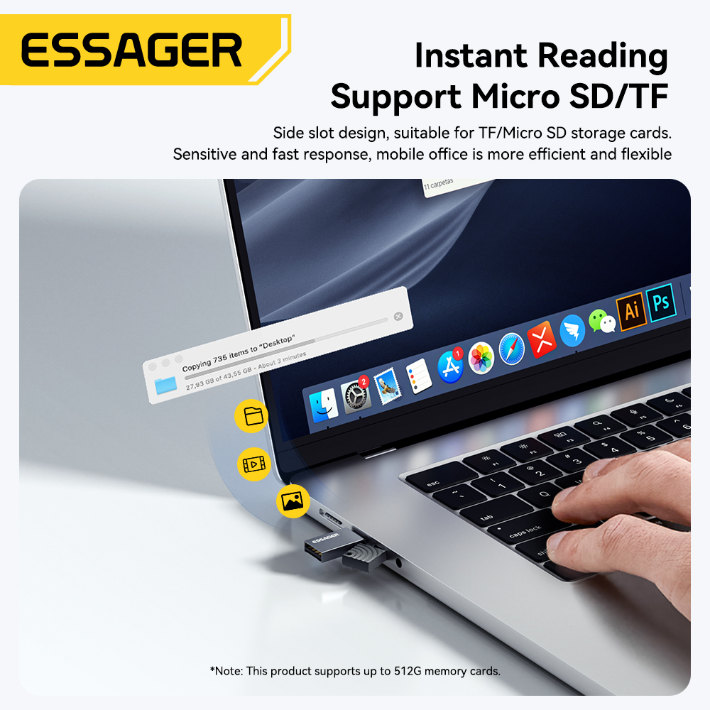Essager 2 in 1 TF SD Card Read - Laptop Accessories And Gadgets บทวิจารณ์และราคา
