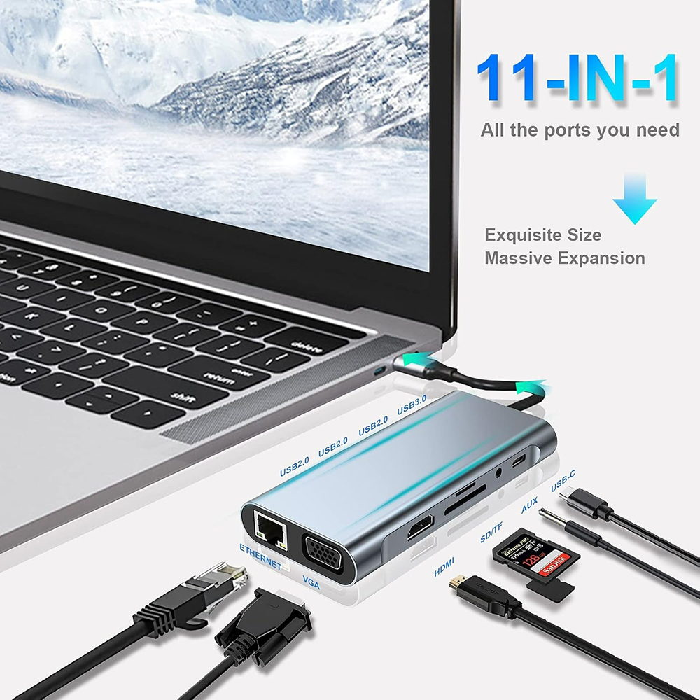 ฮับ USB C 11-in-1 Thunderbolt  - Laptop Accessories Hub บทวิจารณ์และราคา